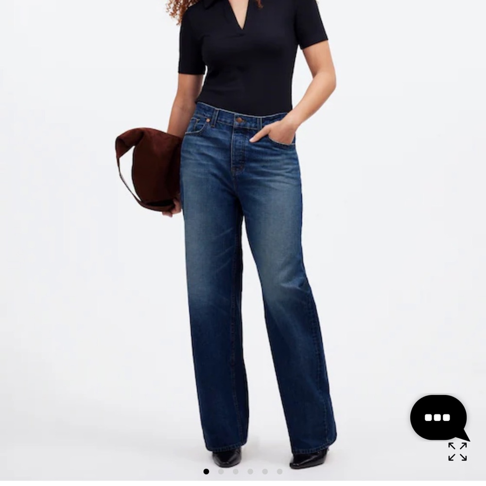 Madewell low slung baggy jeans in moffat wash